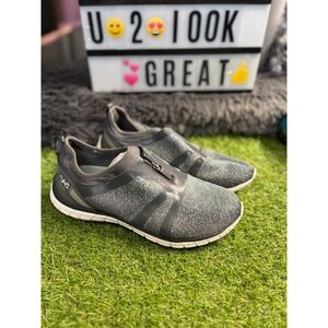 Ryka Primo Knit Slip On Zip Athletic Shoes Women Size 7.5 Gray Sparkle